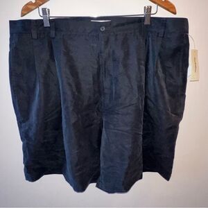 NWT Arnold Palmer Black Pleated Golf Shorts Men's Size 42 ~ 8 Inch Rise